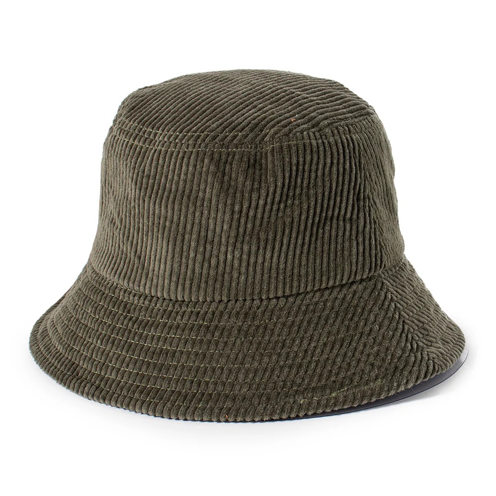 David and Young Olive Green Cotton Corduroy Bucket Hat